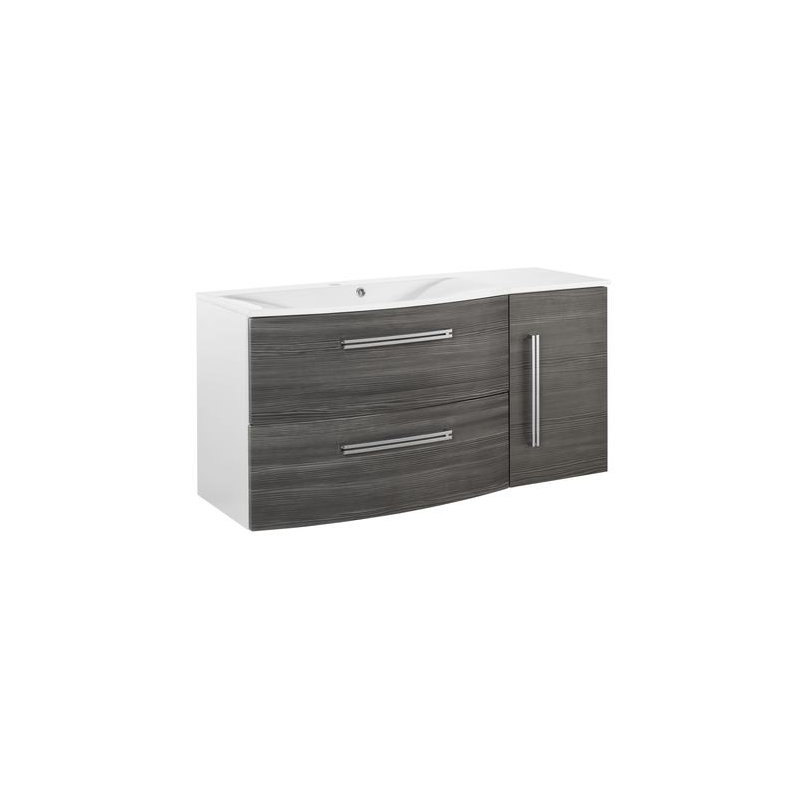 LUGANO 1150mm Single Bathroom Vanity with Integrated Basin, Anthrazit / Weiß