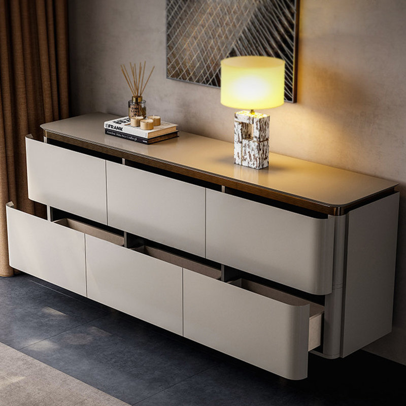 Buffet de luxe italien léger avec rangement, H 35,43 po x l 70,87 po x P 15,75 po