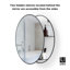 Cirko Metal Flat Mirror with Shelves