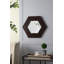Miroir hexagonal 18,5 "x 18,5" avec cadre en bois massif-1611725842