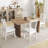 17.5'' H Solid Wood Side Chairs Modern Farmhouse Dinning Chairs Set of 4-1657262848