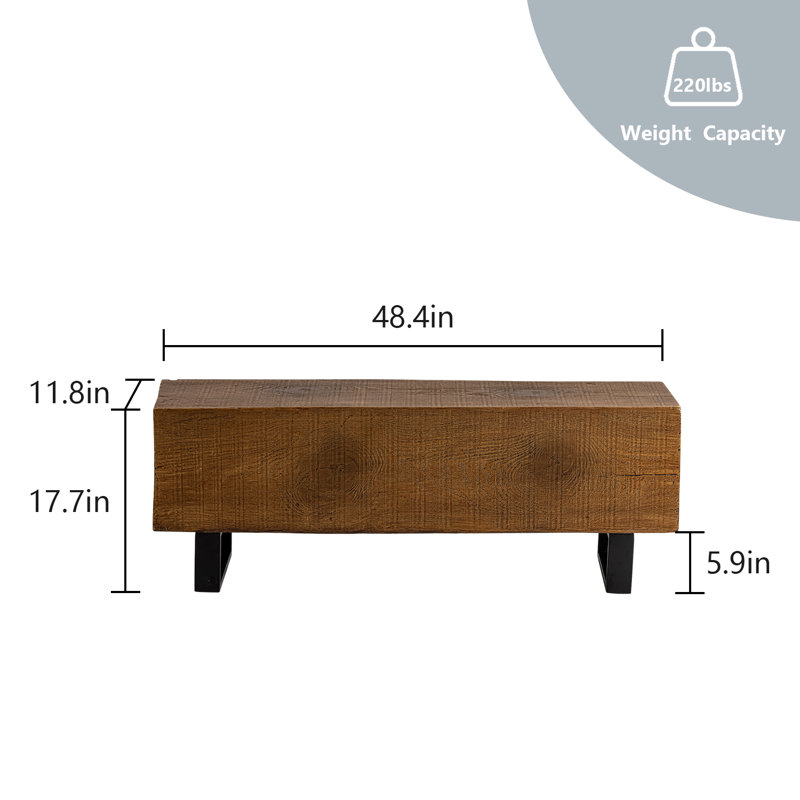 Banc de jardin en pierre / béton Pinesdale, Brun
