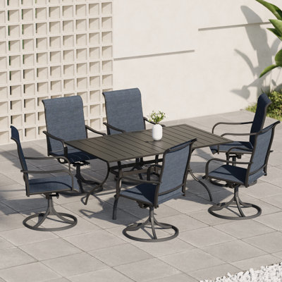 Callaghn Rectangular 6 - Person 63" Long Dining Set