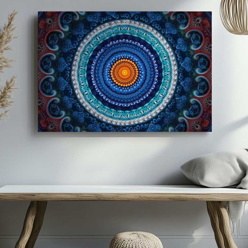 Reproduction d'art sur toile Mandala, H 9 po x l 12 po