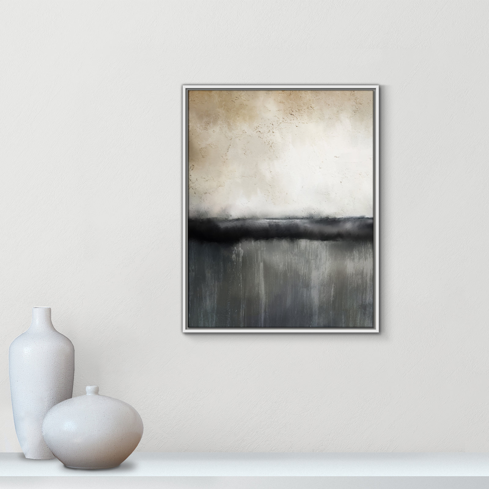 Sunset by Kimberly Allen Print, Picture Framed Canvas, 29.5" H x 23.5" W, White