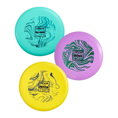 Ensemble de disque de golf, ensemble de démarrage de 3 disques de golf, disques de vol pour débutants pour l'entraînement en force du corps entier, avec poids, milieu de gamme, pilote, approuvé PDGA, pour la cour extérieure, la pelouse, la plage et le parc