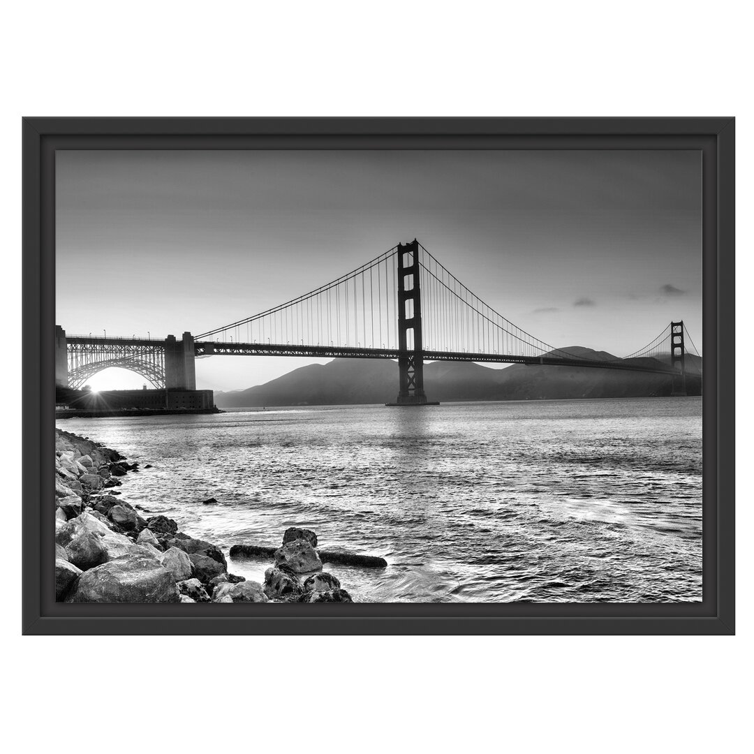 Gerahmtes Wandbild Imposante Golden Gate Bridge