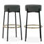 Tabouret Beesan Boucle sans dossier avec pieds en métal (ensemble de 2)-414405268-414405270