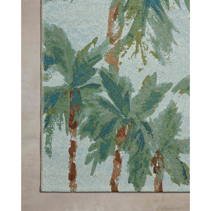 Loloi Botanical Sky / Green Area Rug, Rectangle 10'6" x 13'9"