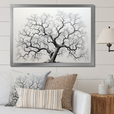 " Minimalism Grey Tree Solitude II "
