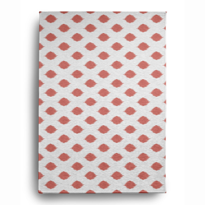 Lucilla Chenille Polka Dots Indoor Rug, Rectangle 5' x 7'