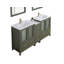 Meuble-lavabo double 72 po avec plateau et miroir-107174025