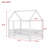 Twin Size House Floor Wooden Frame Materialen Bed Frame With Roof Frame,Safety Guardrails