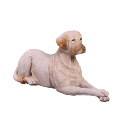 Statue brun clair allongé Labrador