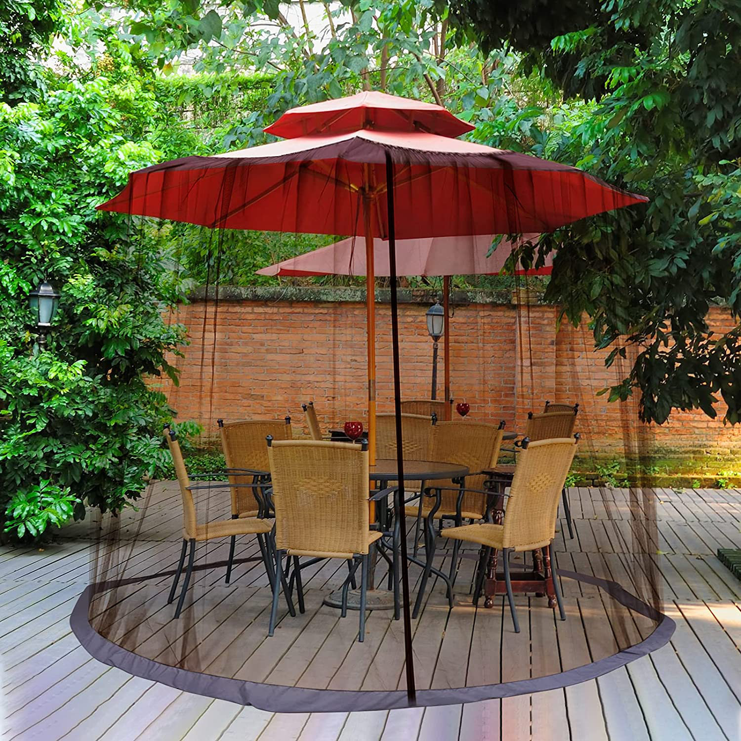 Patio Parapluie Moustiquaire,Moustiquaire Pour Parasol De Jardin Avec