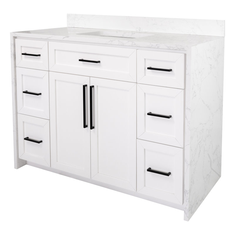 Ensemble de meuble-lavabo simple 48 po Akalya, Blanc