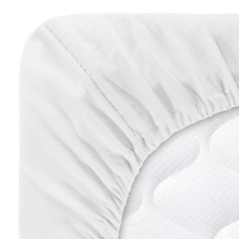 Series 1200 Brushed Microfiber Sheet Set - Wrinkle, Stain & Fade Resistant Bed Linens & Pillowcases, White