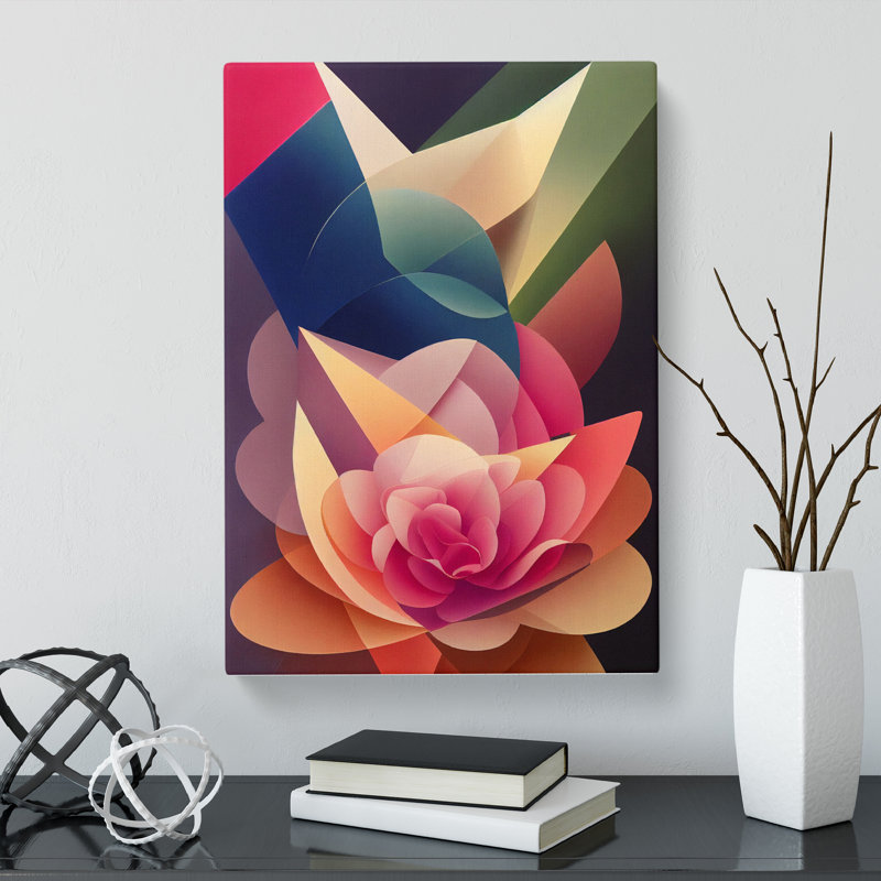 Rindel Floral Hypreprism - Wrapped Canvas, 76cm H x 50cm W x 3cm D