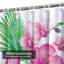 Rideau de douche imperméable à motif floral avec hibiscus-1305508262