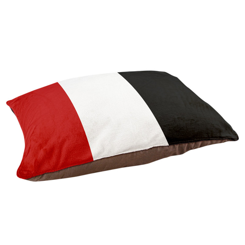 Coussin Ohio Football, Grand (l 40 po x P 30 po x H 6,5 po), Écarlate / noir
