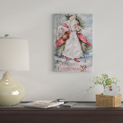 « north colors santa » par debi coules, impression sur toile tendue