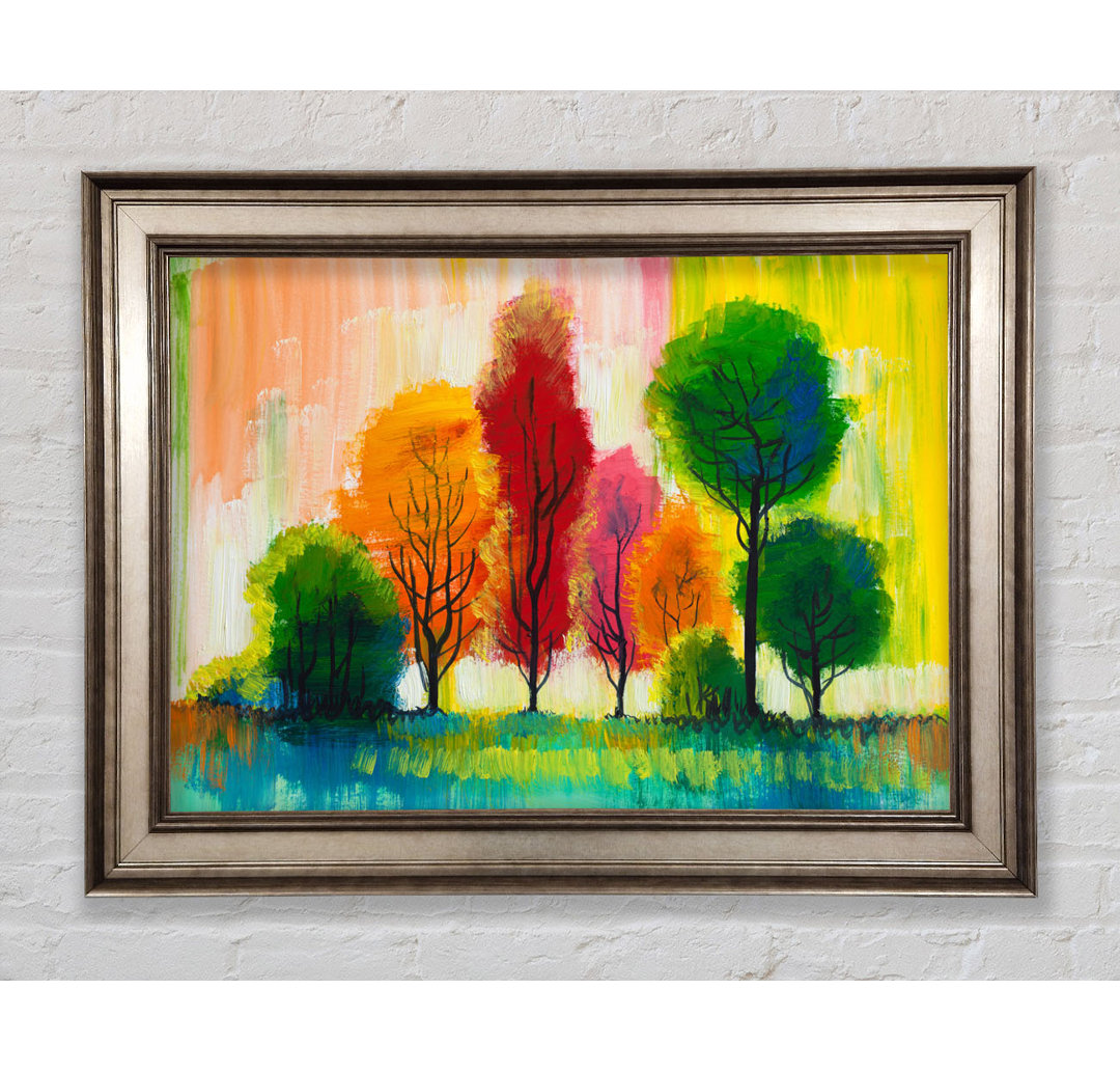 Autumn Vibrant Trees - Einzelne Bilderrahmen Kunstdrucke