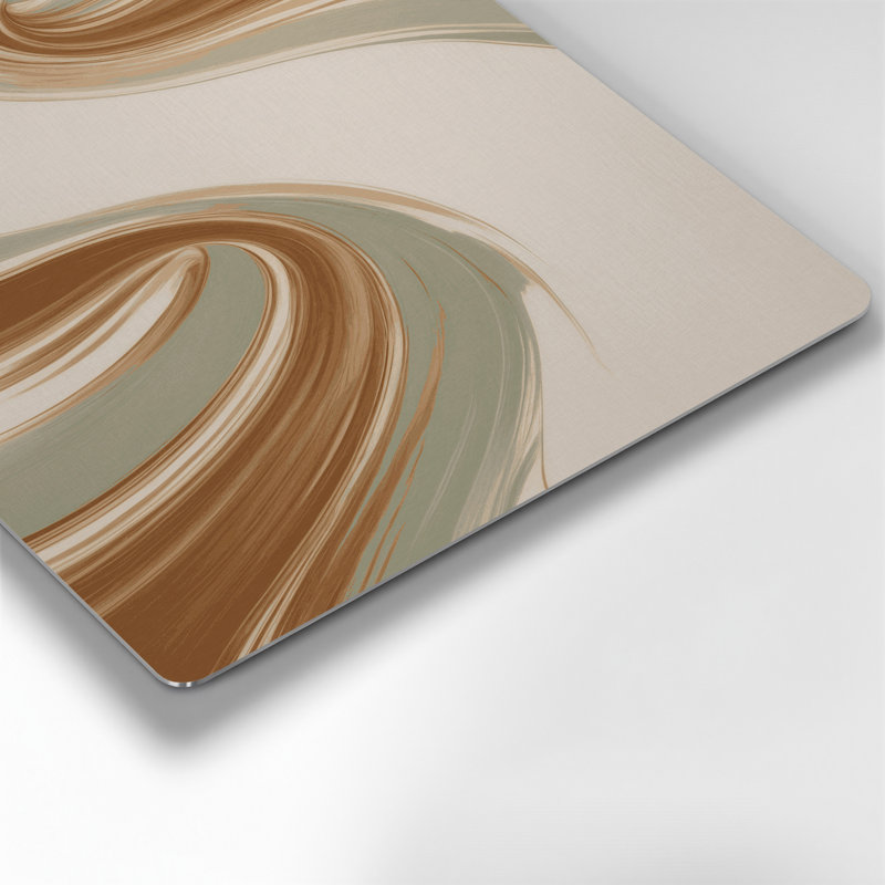 Minimalisme 62, art mural en métal beige, H 11 po x l 14 po