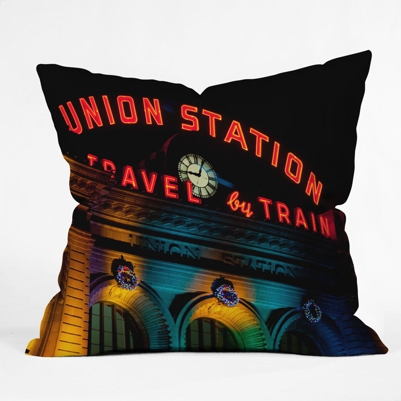 Coussin Bird Wanna Whistle Station, 16 po x 16 po
