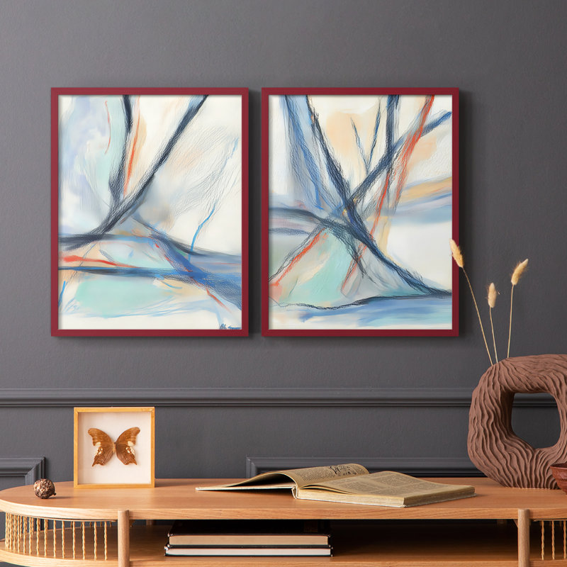 ABSTRACT Series DCCxxi - reproduction encadrée de qualité supérieure - prête à être accrochée - aucun clou requis - aucun clou requis