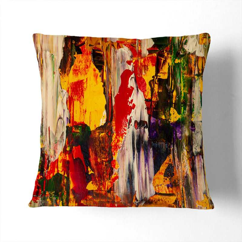 Abstract Square Throw Cushion, White, 55 x 55 cm