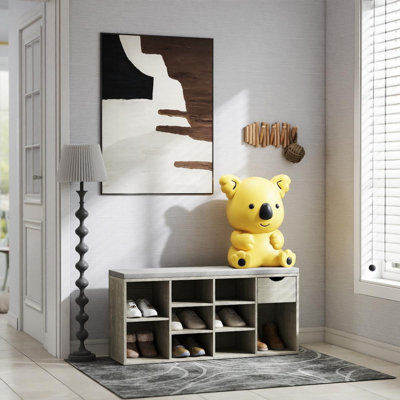 Minimalist Shoe Bench, Shoe Rack, Entryway Bench