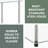 Beckett Square Glass End Table with Stainless Steel Metal Poles