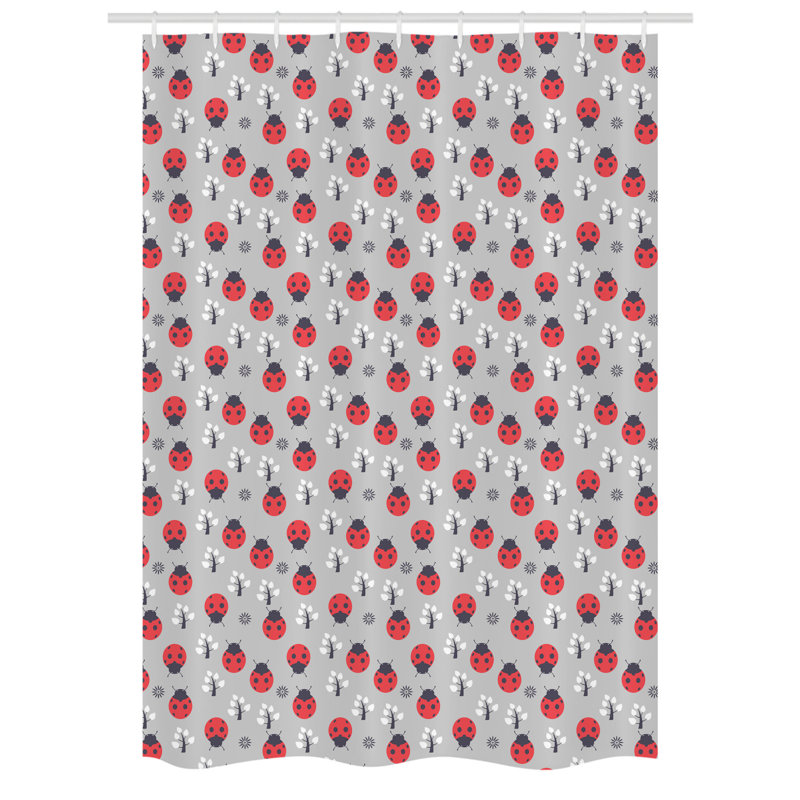 Floral Shower Curtain with Hooks Included, 54" W x 78" L