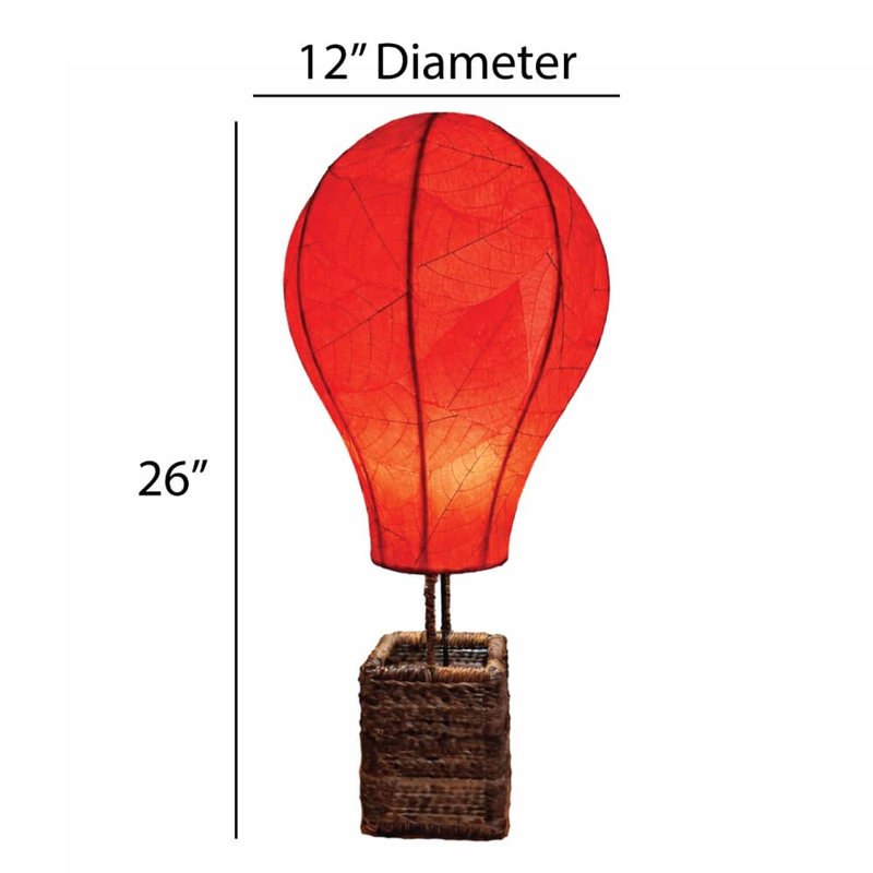  Hot Air Balloon Table Lamp Red, Red