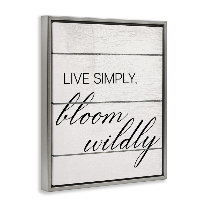 "Bloom Wildly", art mural encadré sur toile flottante par Ziwei Li, Cadre flottant gris lustré, H 21 po x l 17 po