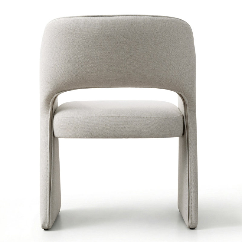 Fauteuil de salle à manger rembourré 19 po, Beige