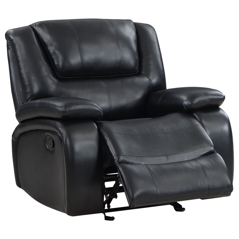 Fauteuil inclinable et oscillant rembourré Kells , Noir, noir, noir, noir