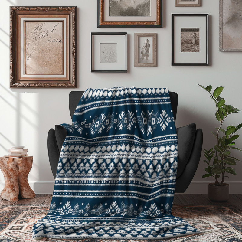 Cozy Patterns - 1 pièce Sherpa Premium, Grand lit