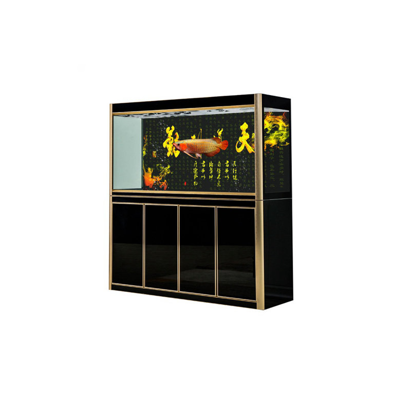 Aquarium de luxe rectangulaire noir Eco Deluxe, 145 gallons (H 63 po x l 70,8 po x P 19,6 po)
