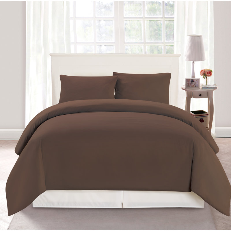 Ensemble de housse de couette réversible Aiden, Chocolat