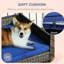 Niche pour chien avec auvent, petit, bleu, pour chien