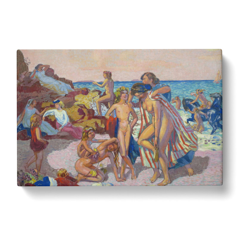 Bacchus And Ariadne by Maurice Denis - Wrapped Canvas Painting, 35cm H x 50cm W x 3cm D