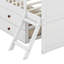 Lit plateforme simple pour enfant avec tête de lit et échelle garde-corps, lit Montessori, base de lit en bois avec 4 tiroirs-223154831