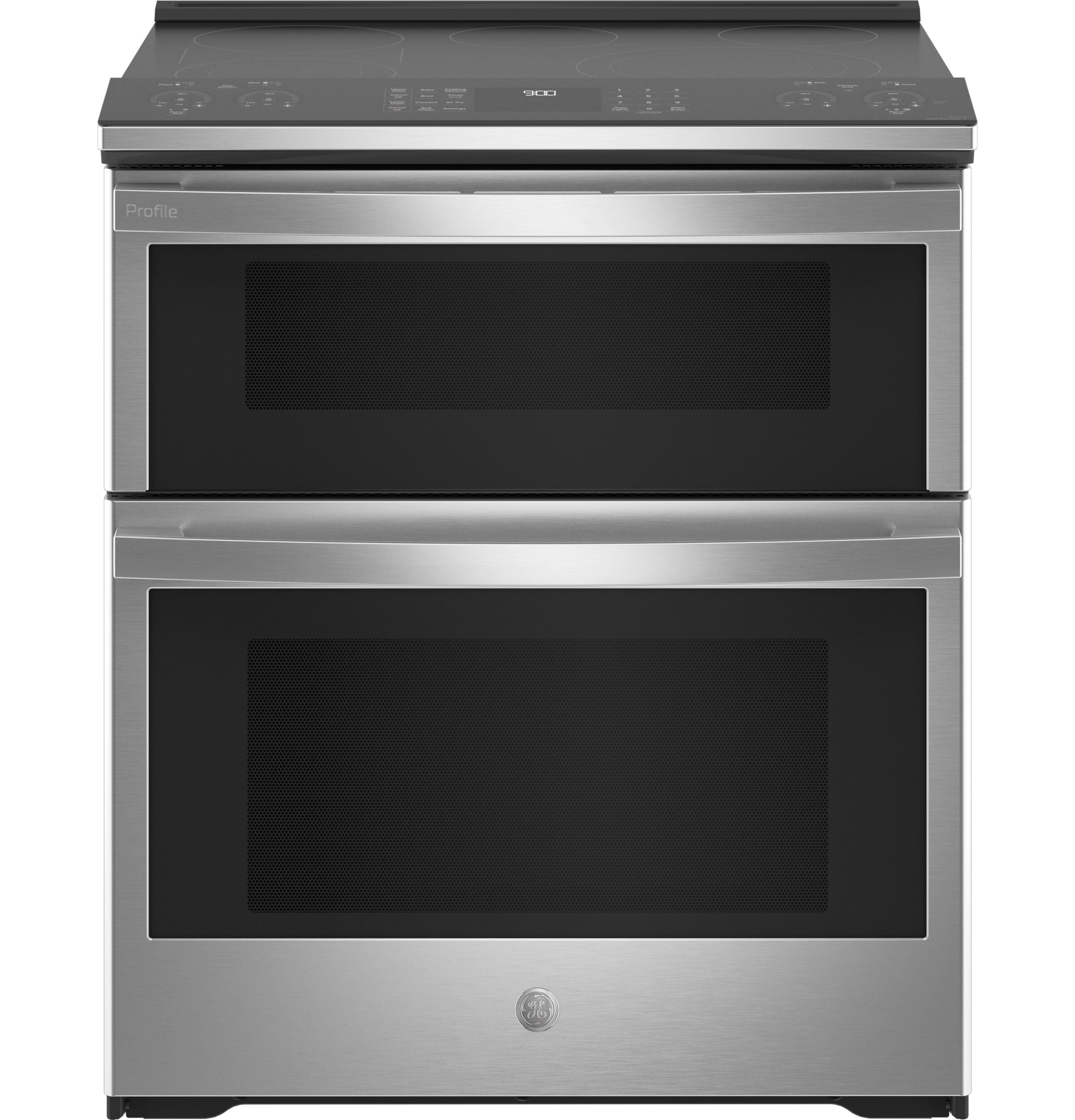 GE Profile 30 in. 5.3 cu. ft. Smart Air Fry Convection Oven Slide-In  Electric Range with 5 Smoothtop Burners - Stainless Steel