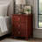 Transitional Cherry Wood Nightstand For Bedrooms