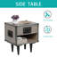 Table de bout en bois massif avec rangement Etana-703830164