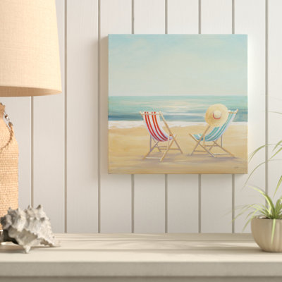 « the simple beach life », reproduction de peinture à l’acrylique sur toile tendue