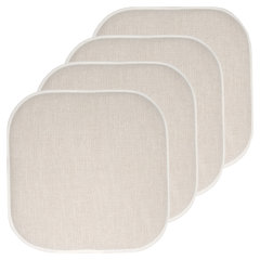 Sweet Home Collection Indoor-Outdoor Reversible Patio Seat Cushion Pad 4 Pack, White