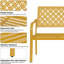 Banc de jardin en acier Roselynne-1883338652