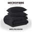 Microfiber Plain Dyed Duvet Cover Set with Pillowcases | Durable & Breathable Bedding for Comfort & Style-119285636-119285637
